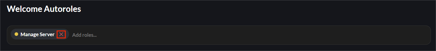 Removing an autorole