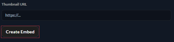 Embed creation button