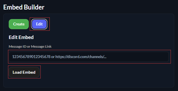 Edit embed load button